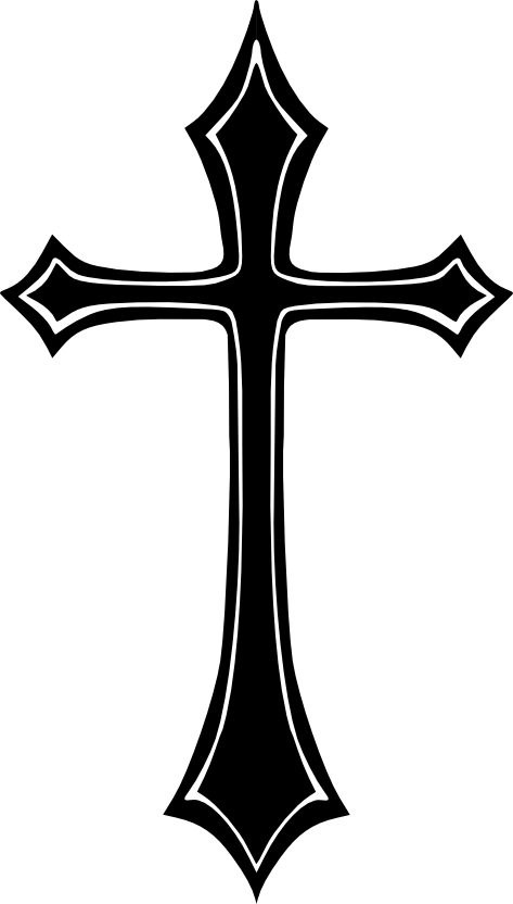 Gothic cross clipart