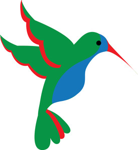Hummingbird Clipart Image - clip art illustration of a beautiful ...