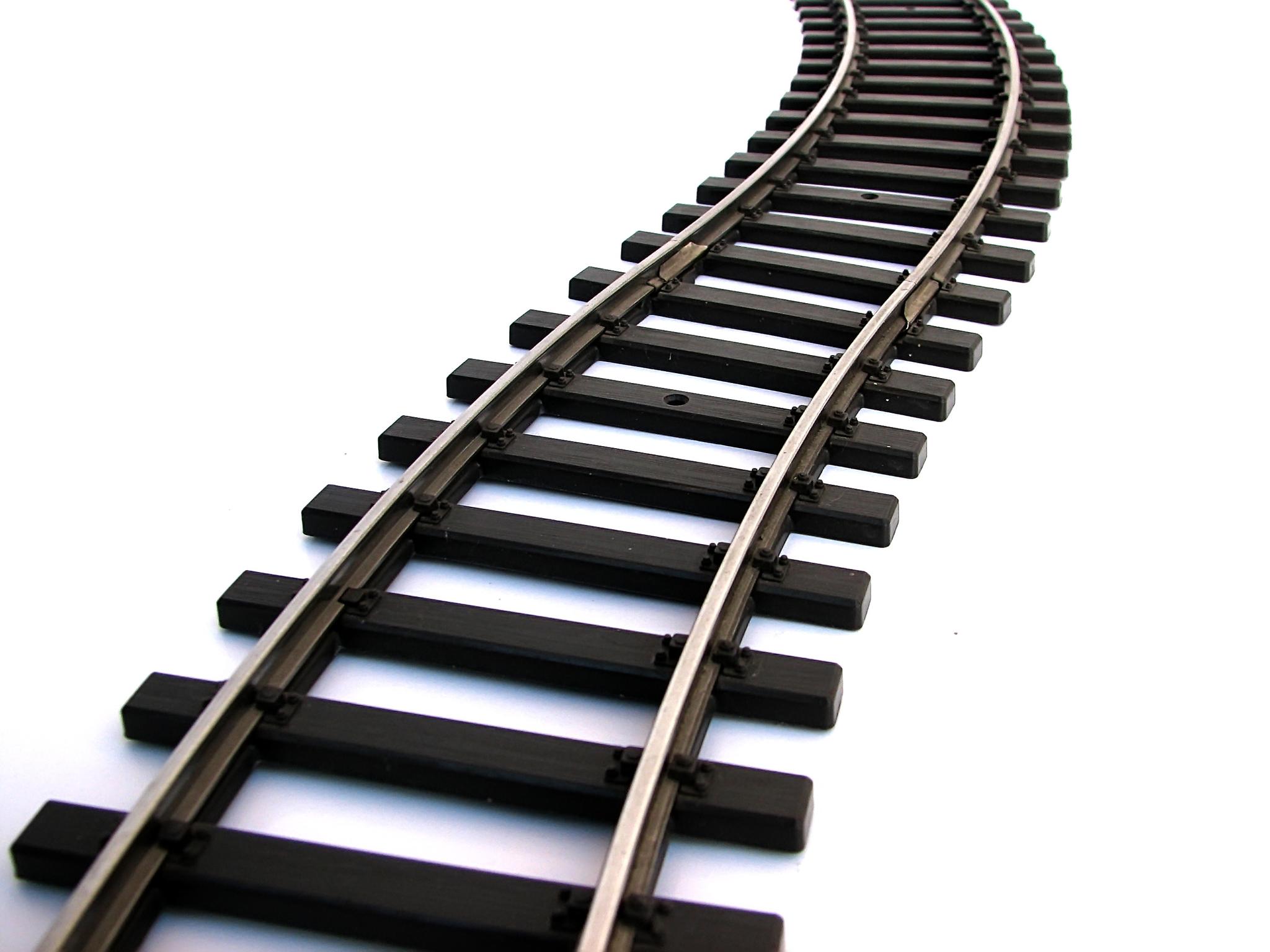 Cartoon train tracks clipart