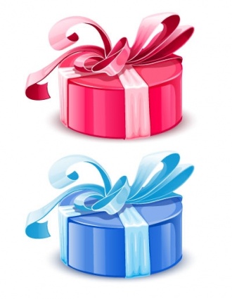 Blue and pink gift boxes | free vectors | UI Download