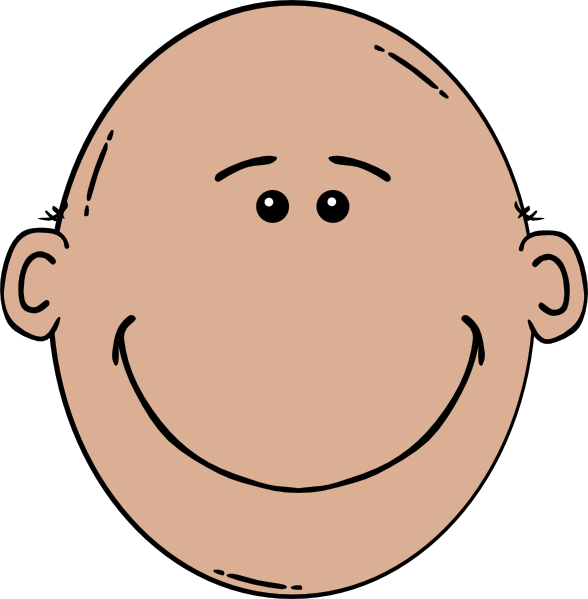 Bald Cartoon Faces Clipart