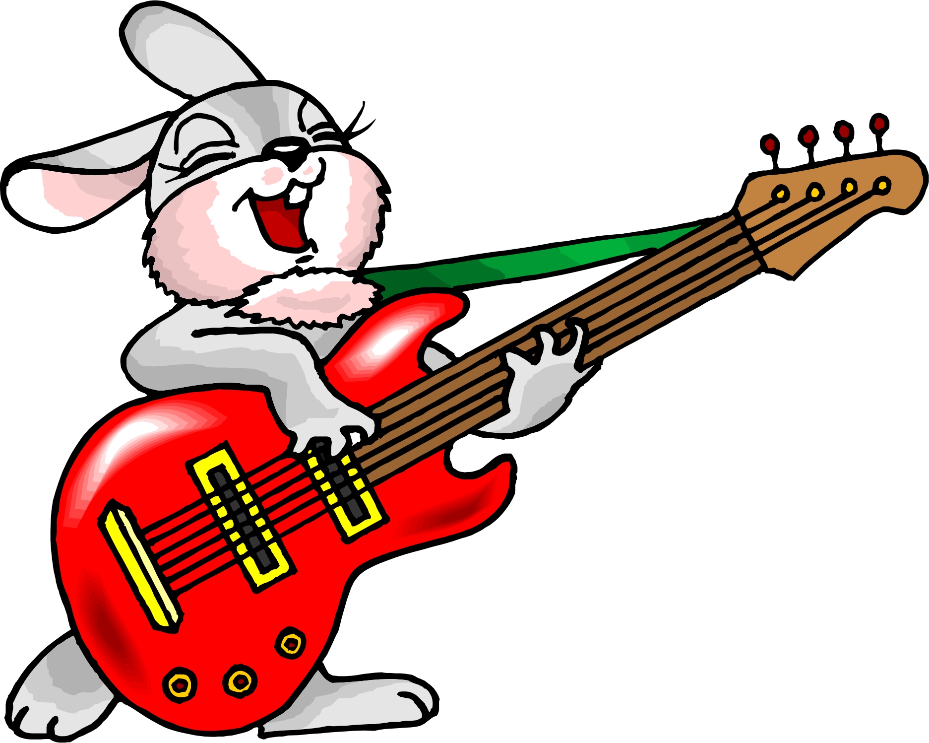 Animal Playing Guitar Clipart