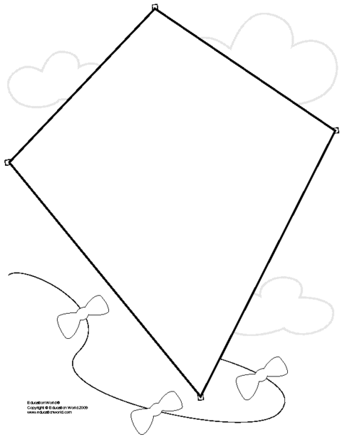 5 Best Images of Free Printable Kite Template - Printable Kite ...