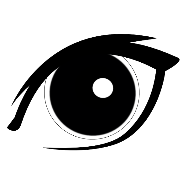 Eye side view clipart