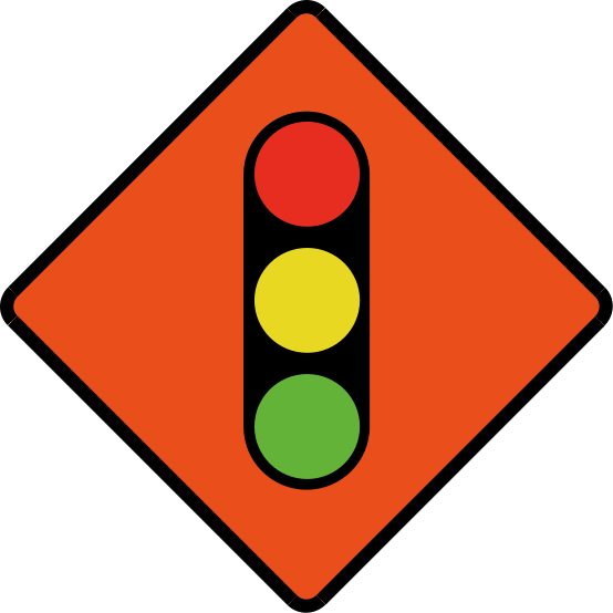 Traffic Light Ahead Sign - ClipArt Best