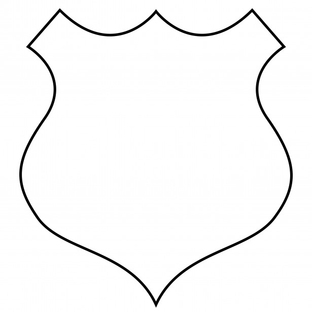 Police Badge Outline Clipart