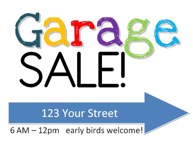 Sale Signs | Yard Sale, Garage Sale ...
