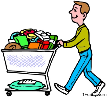 Man Grocery Shopping Clipart Free Clipart