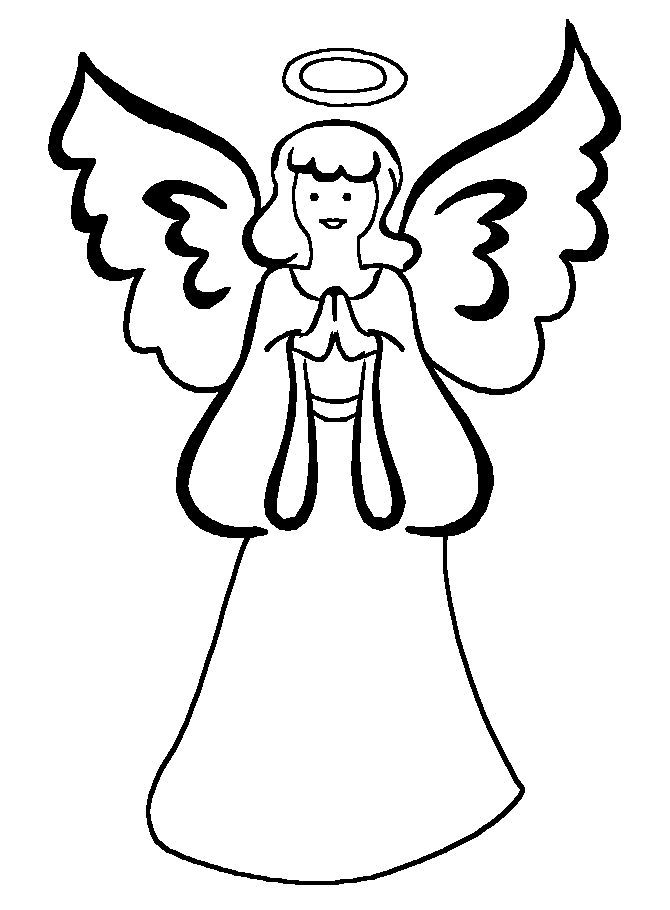 Line Drawing Angel - ClipArt Best