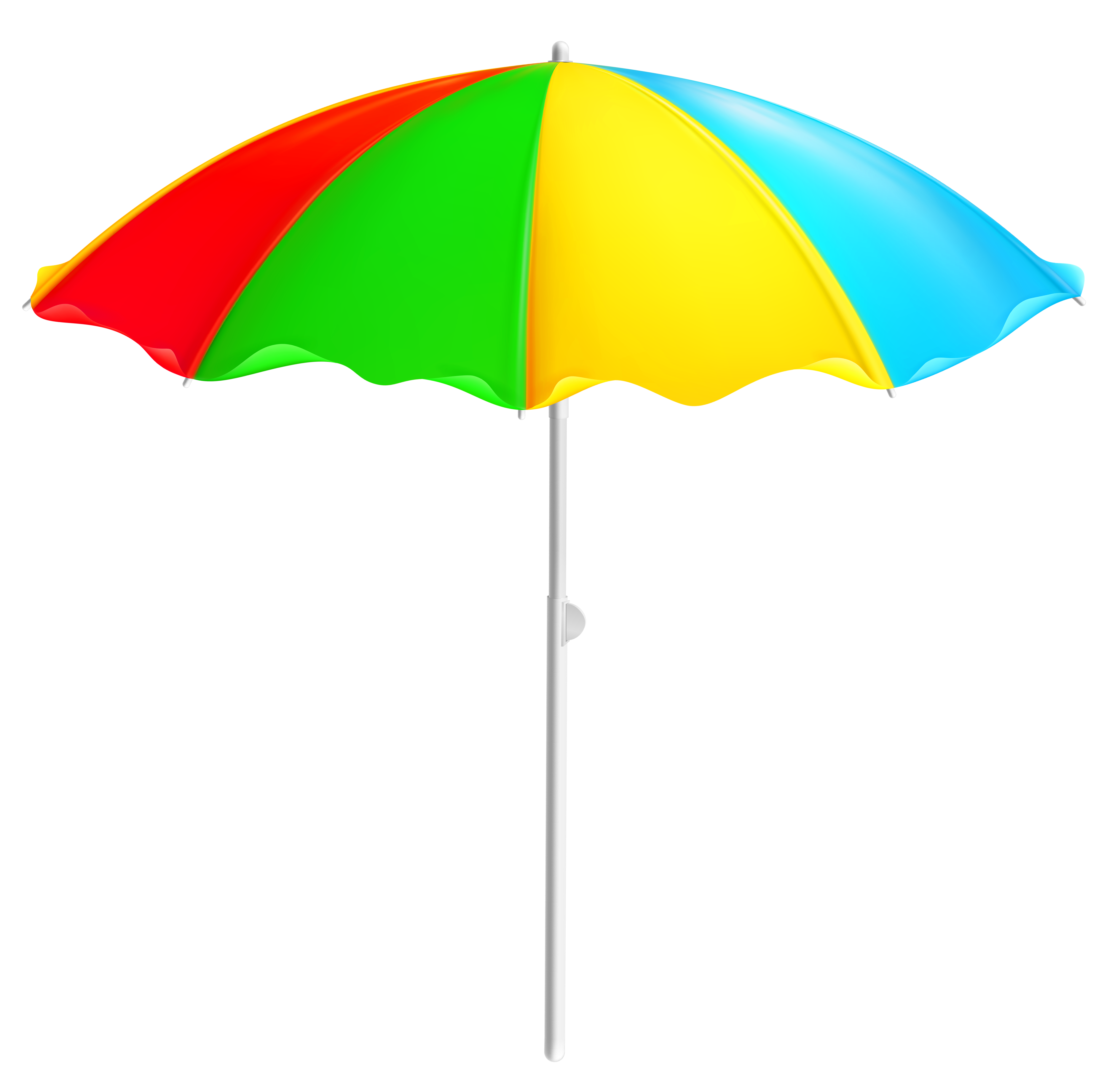 Colorful Beach Umbrella PNG Clipart