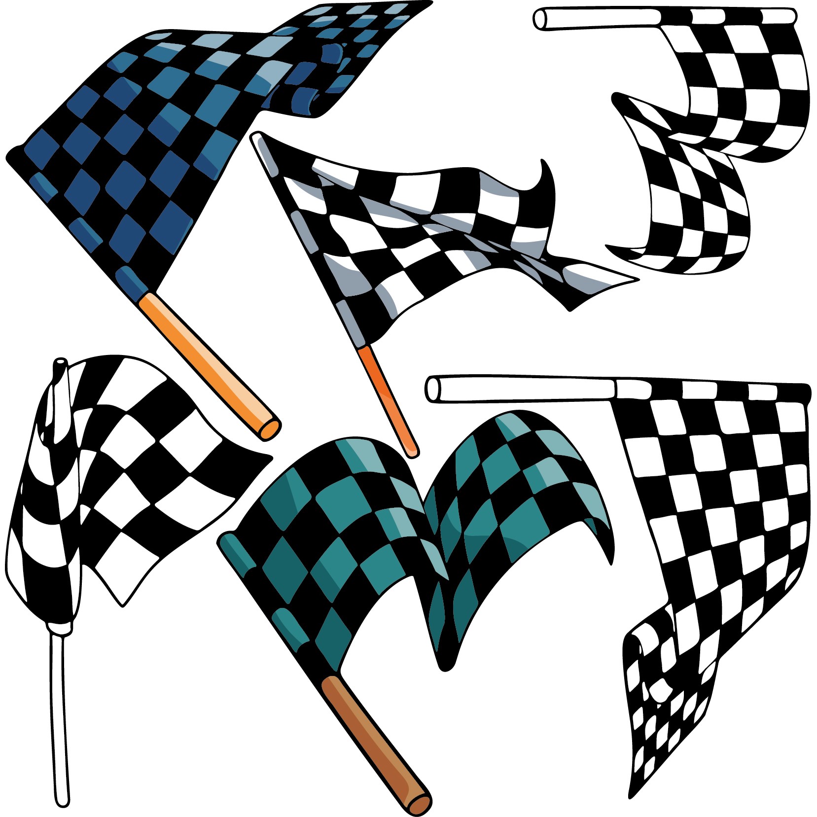 Racing Flags 01 Vector EPS Free Download, Logo, Icons, Brand Emblems
