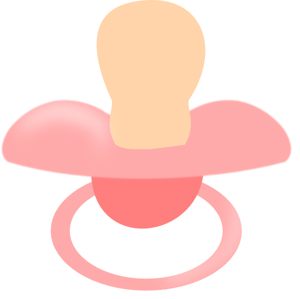 Pink pacifier clipart
