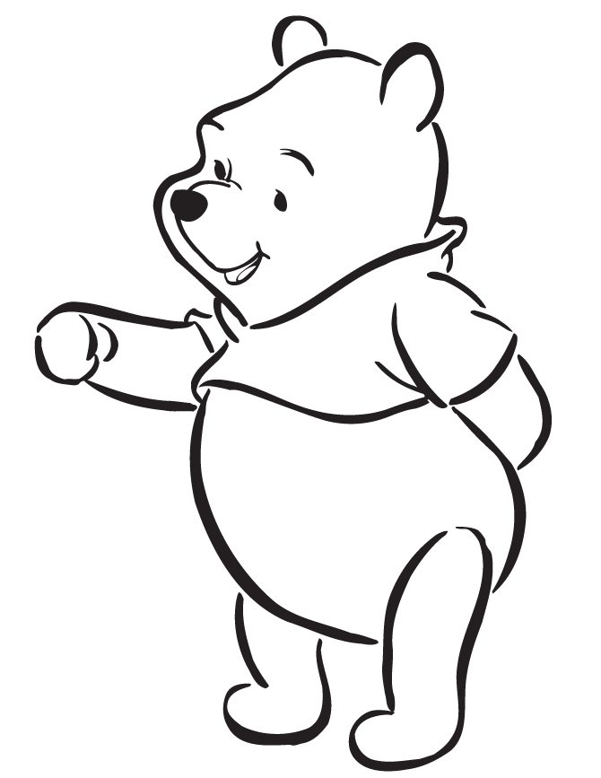 Disneys Winnie The Pooh Cartoon Coloring Page | H & M Coloring Pages