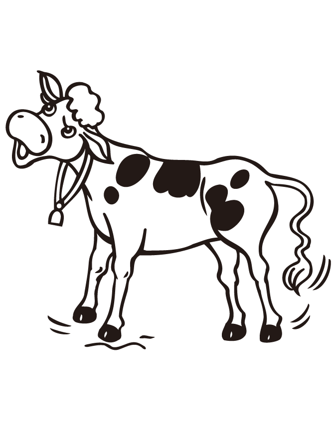 Cartoon Cow Moo Coloring Page | Free Printable Coloring Pages