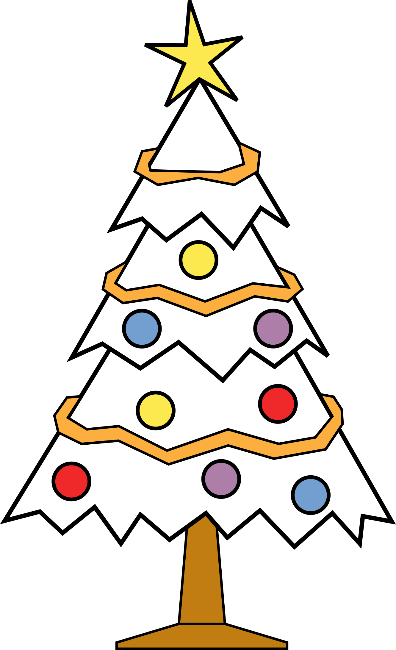 clipart christmas tree black white - photo #29