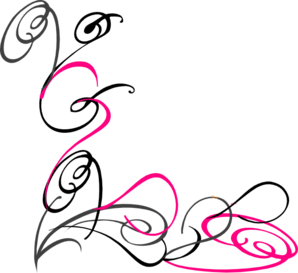 Decorative Swirl Pink Grey clip art - vector clip art online ...