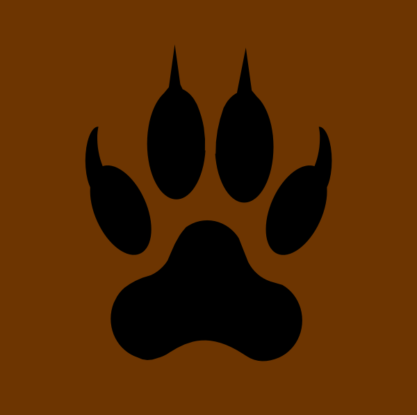 Wolf Paw Print clip art - vector clip art online, royalty free ...