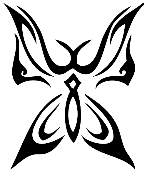 Tribal Butterfly Tattoos Designs- High Quality Photos and Flash 