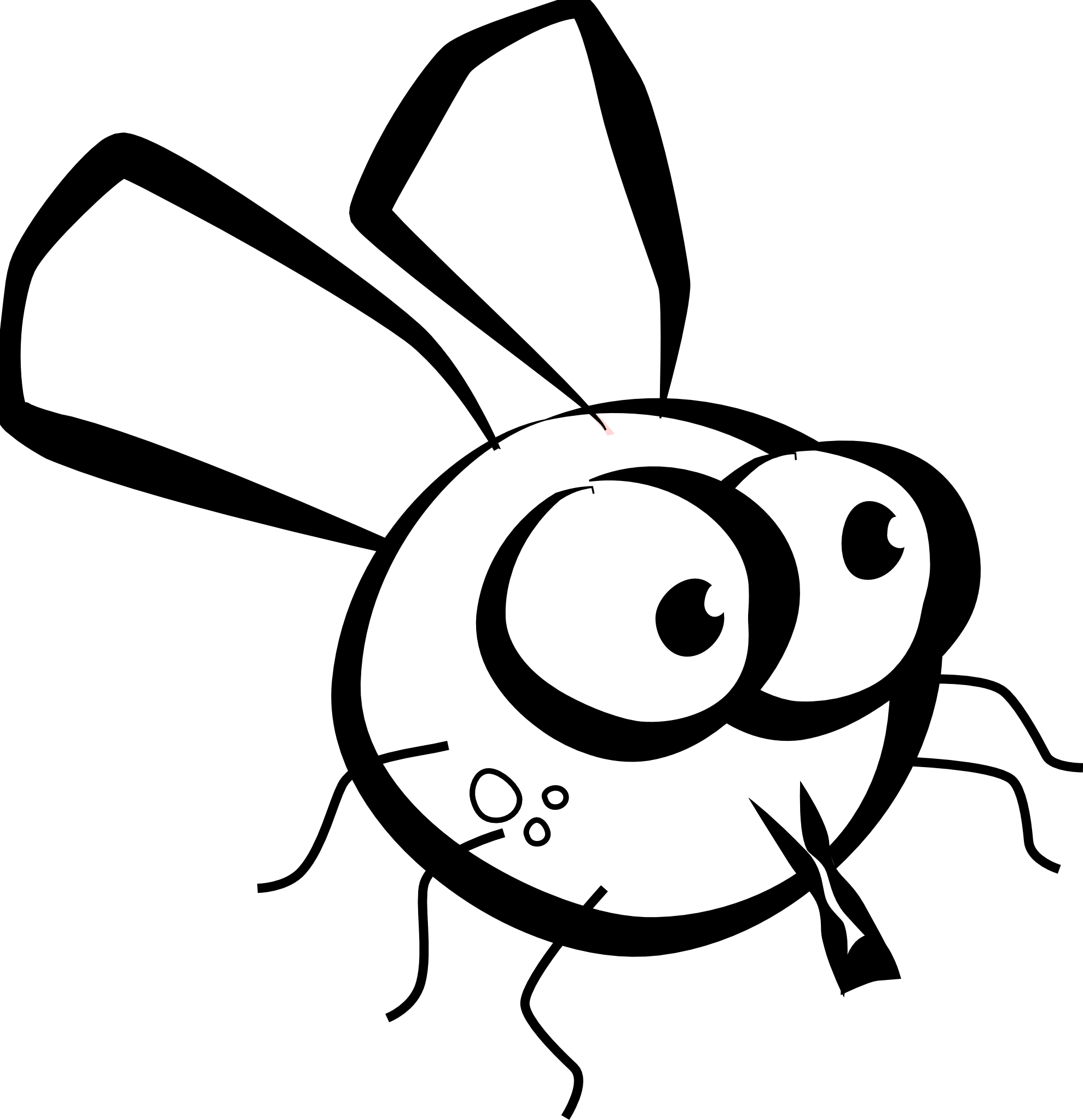 fly clipart black and white - photo #1