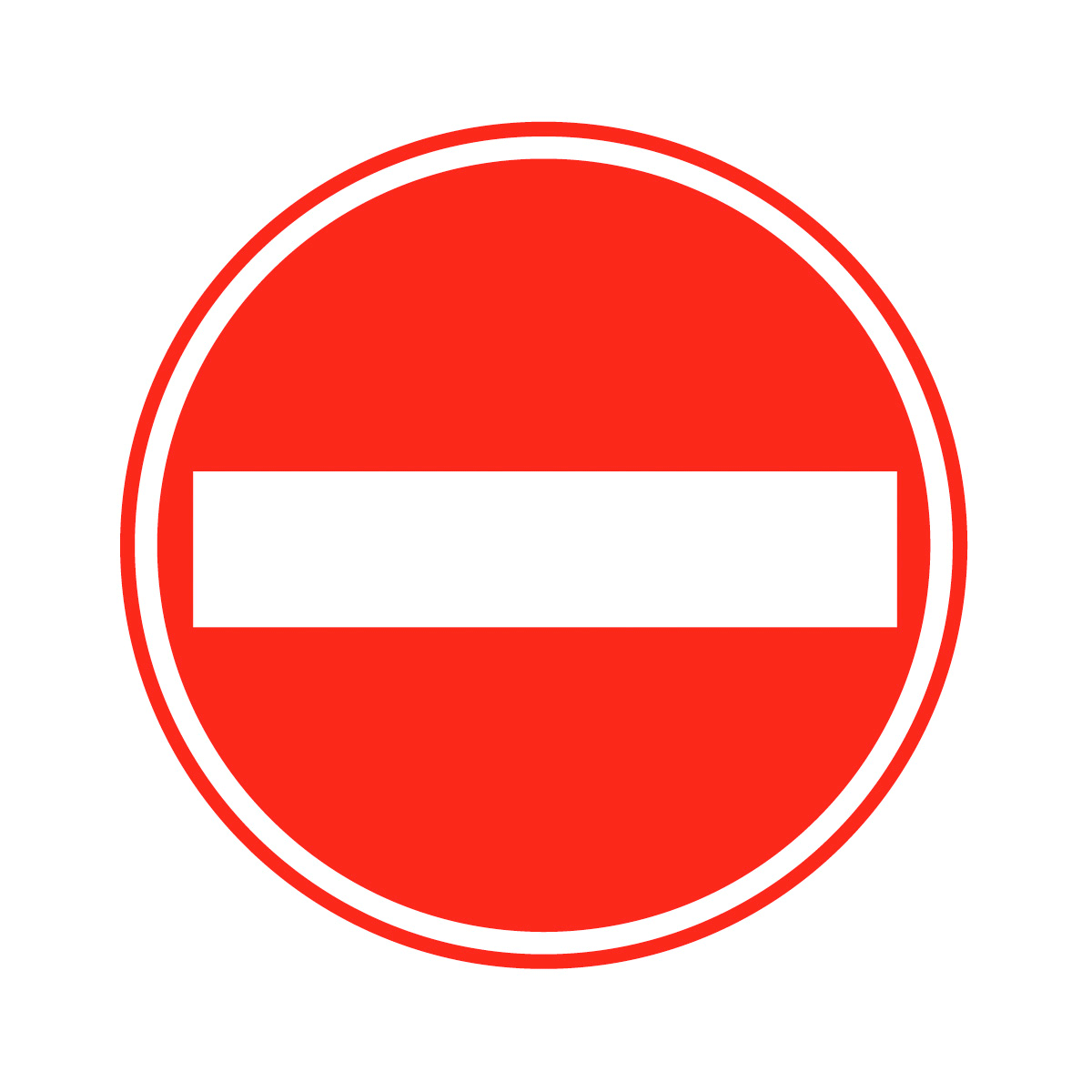 Traffic No Entry Safety Sign - Traffic Sign from BiGDUG UK