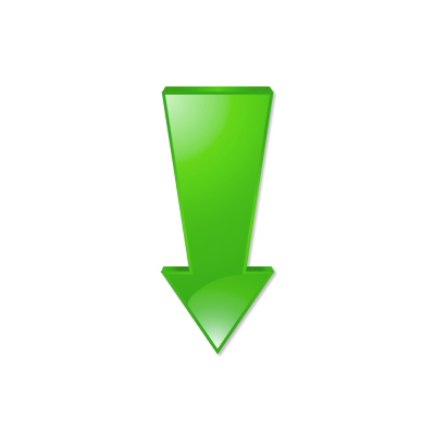 arrow_down_4, green, arrow, down, download, icon, 256x256 ...