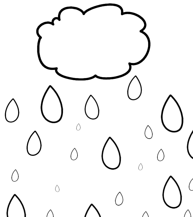 Raindrops Coloring Pages