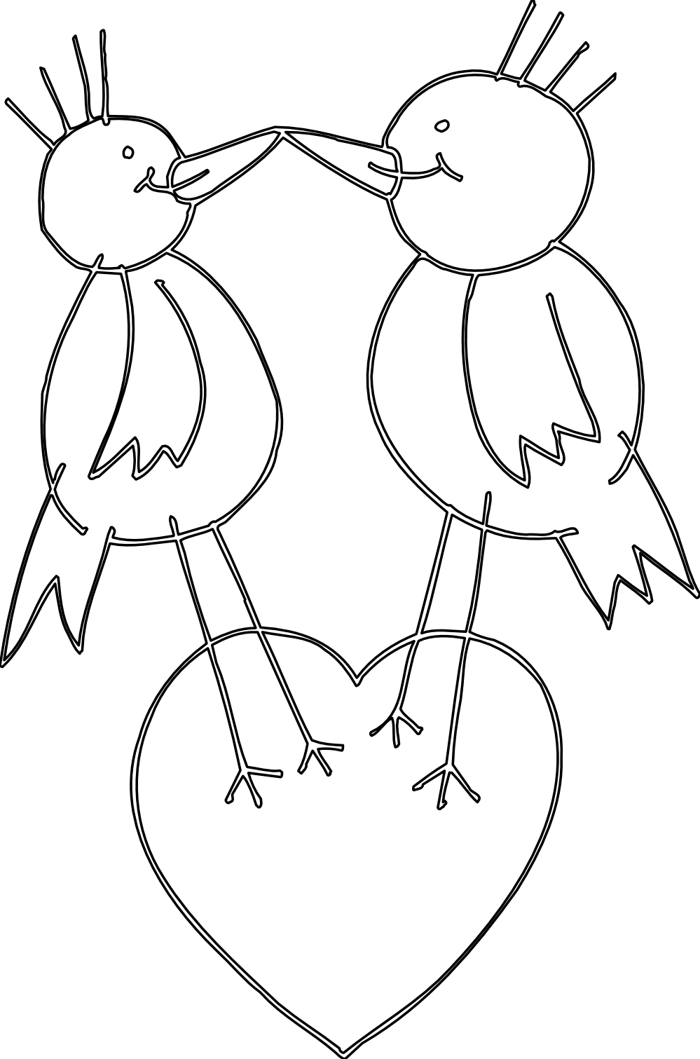 Love Birds Art Coloring Book Colouring Sheet Page intelligentsia ...