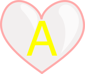 Heart With Letter A clip art - vector clip art online, royalty ...