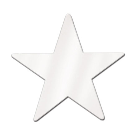 1,202 views foil stars 5 party supplies - 5in white star cutout