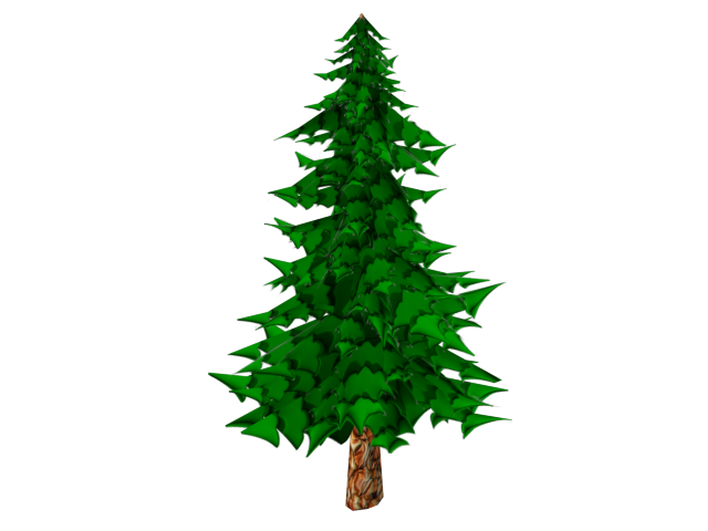 Toon Textured Pine Tree 3D Model Game ready .max .obj .fbx - CGTrader.
