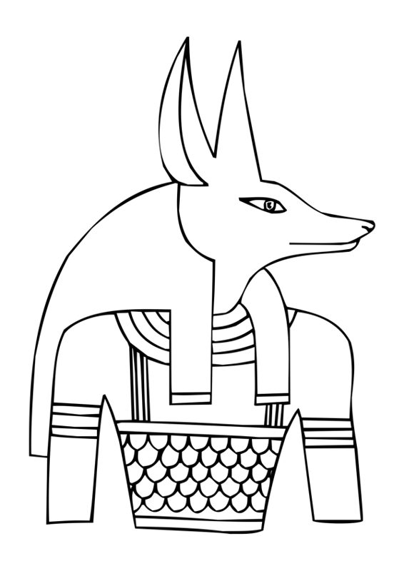 Ancient Egyptian Gods - Anubis Clip Art