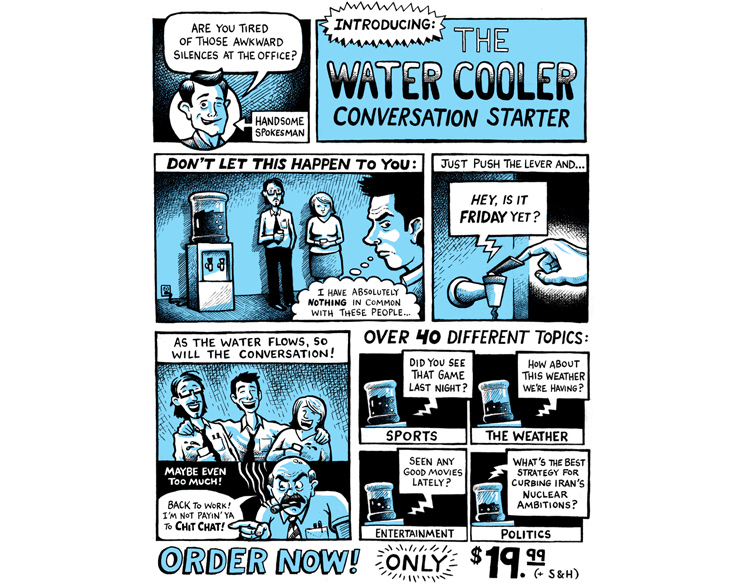The Water Cooler Conversation Starter Chris Sharron Illustration