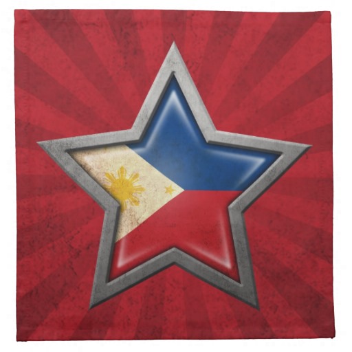 582 views Filipino Flag Star with Rays of Light Printed Napkins from Zazzle.