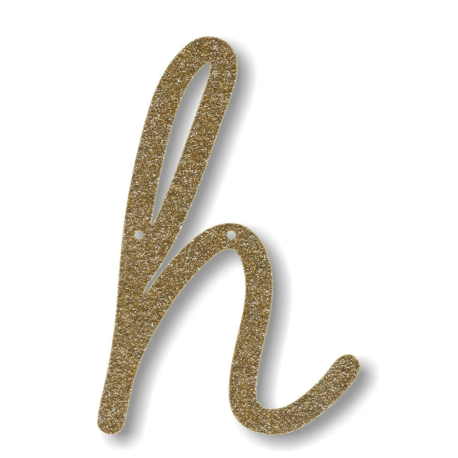 gold sparkle letter bunting by letteroom | notonthehighstreet.com
