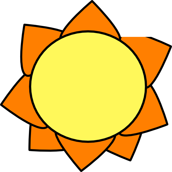 Yellow Orange Sun Clip Art - vector clip art online ...