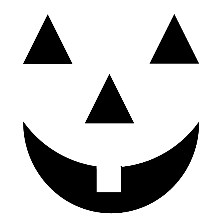 Cute pumpkin faces clipart black and white - ClipartFox