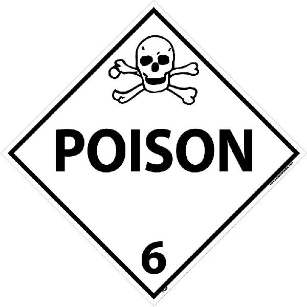 POISON 6 DOT PLACARD SIGN - Mutual Screw & Supply