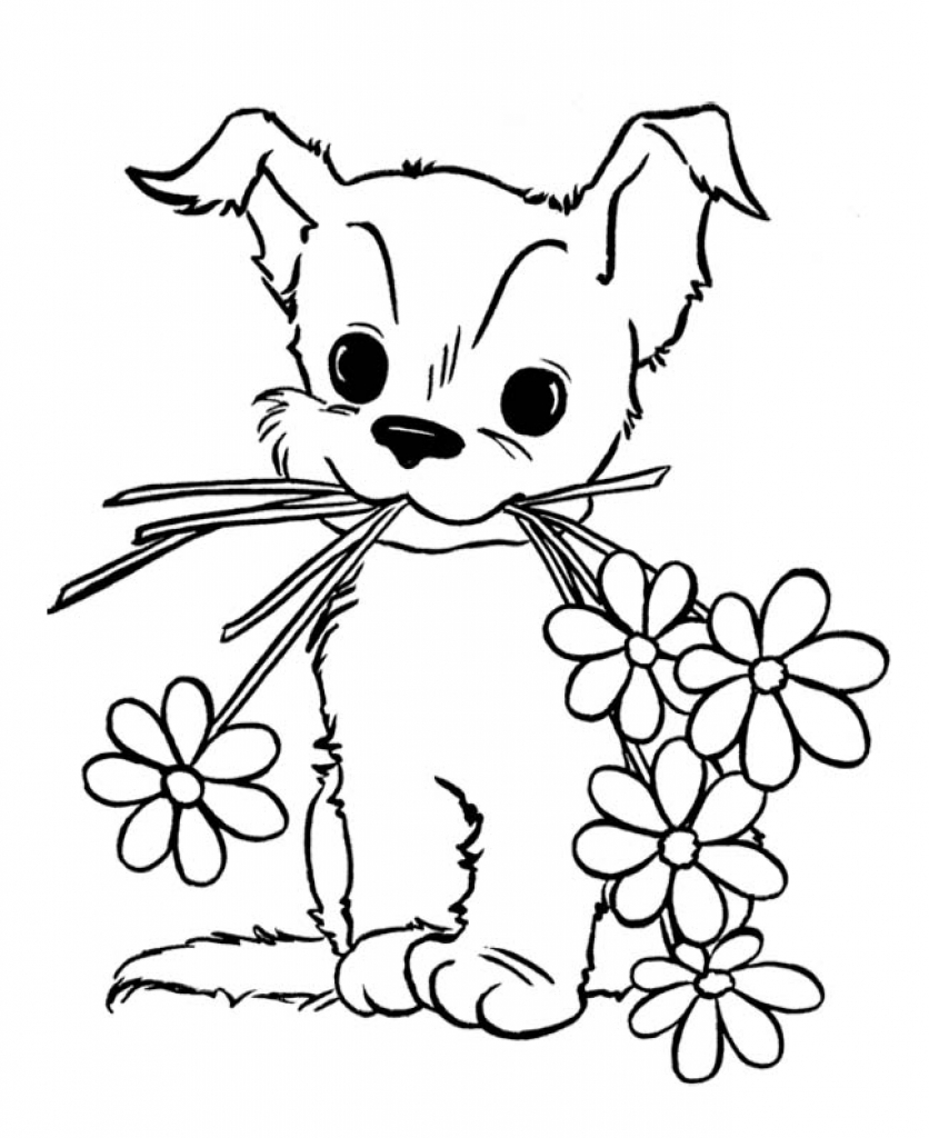 Cute Puppy Coloring Pages #2690