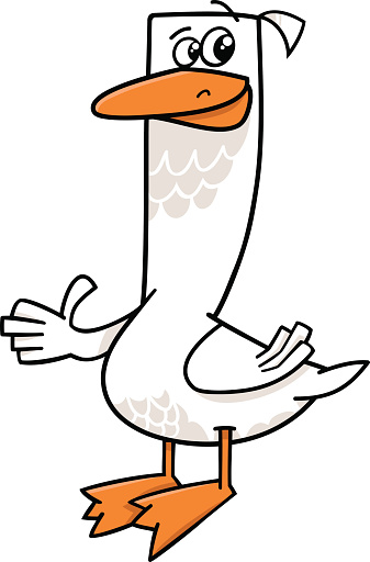 Goose Cartoon Clip Art, Vector Images & Illustrations