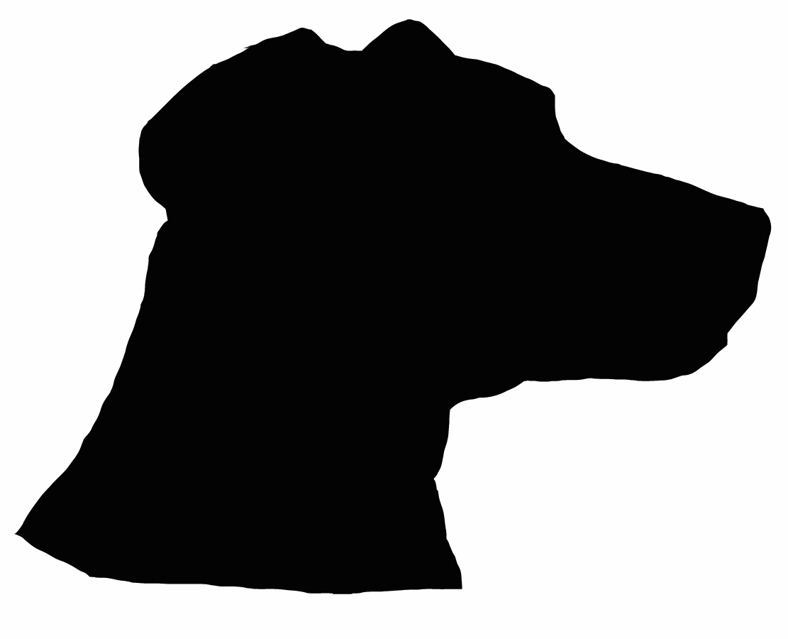 Dog head with bow clipart