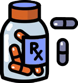 Pharmacy Medical Clipart - rx bottle pills category 9