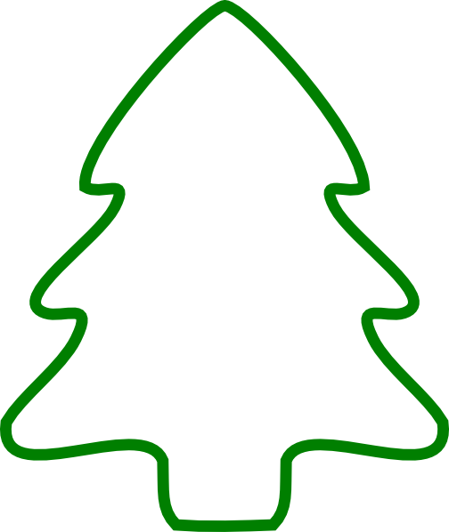 Christmas tree outline clip art
