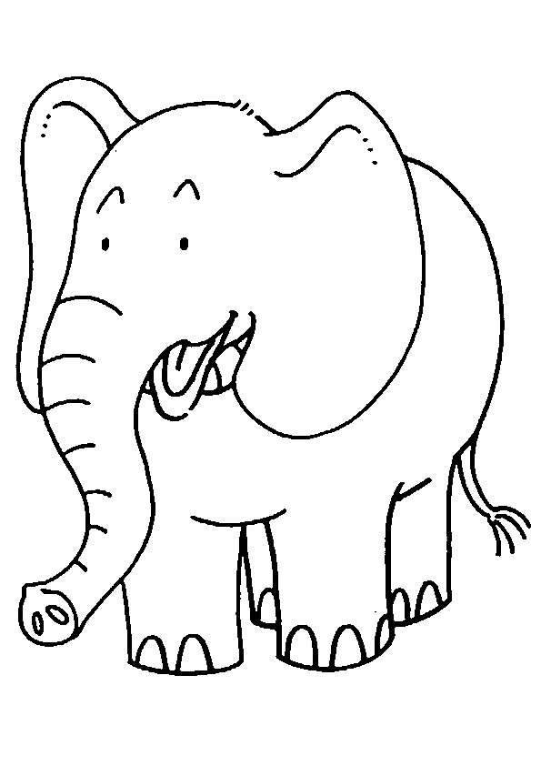 Kids Preschool Coloring Pages Elephant Animal Coloring pages of