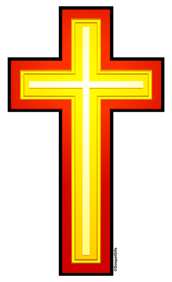 Red And Gold Cross Clipart