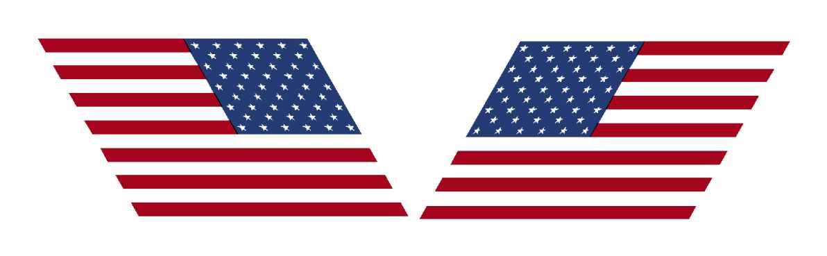 US Flag (Slanted) : Higher Graphics, Your Source for Airplane ...