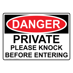 OSHA Private Please Knock Before Entering Sign ODE-28519