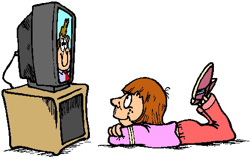 Watching tv clip art