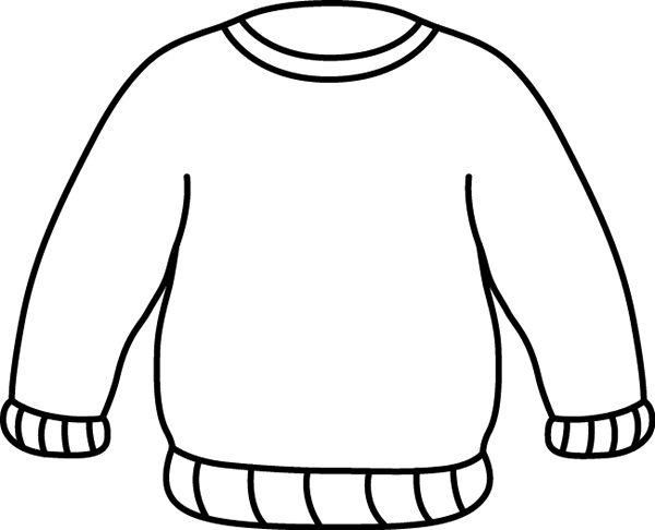 Sweater clipart black and white