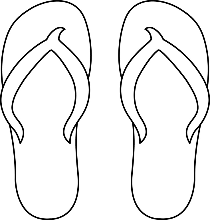 Free Printable Flip Flop Sandal Template