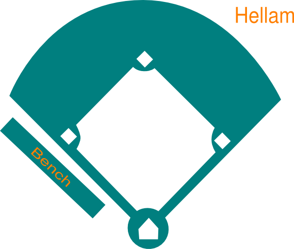 Free baseball diamond outline clipart